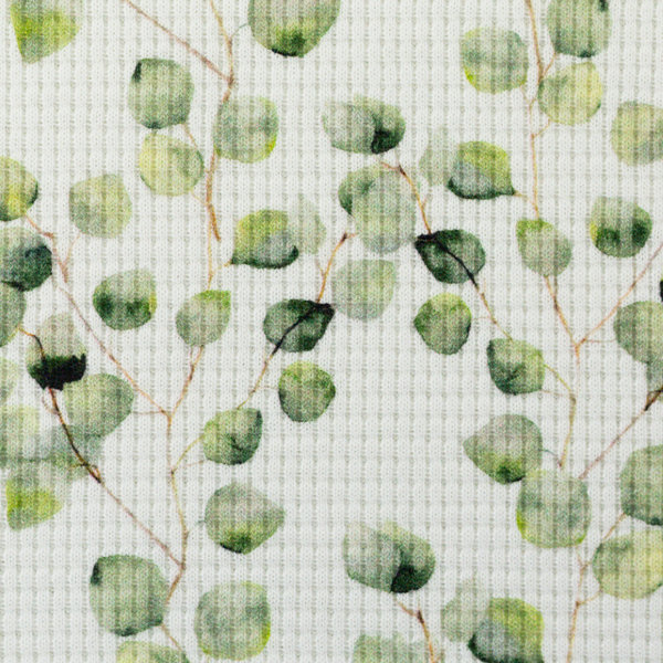 Ilse, Waffeljersey, kleine Eukalyptusblätter, Zweige
