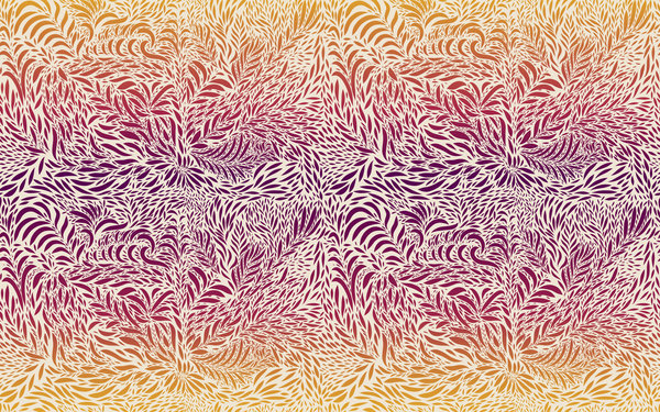 Breeze by Bienvenido Colorido, Baumwolljersey mit Farbverlauf, Beerentöne-Orange (314010)