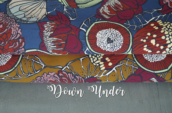 Dwon Under by Bienvenido Colorido, Viskose Twill, Blumen, Trockenblumen, verschiedene Farben